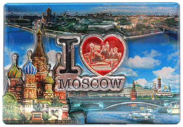 Магнит двухслойный "Я люблю Moscow" арт. 025022019K10 