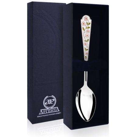 картинка Ложка чайная "Лето-Ромашка" c эмалью Артикул: 486ЛЖ03007 магазин подарков