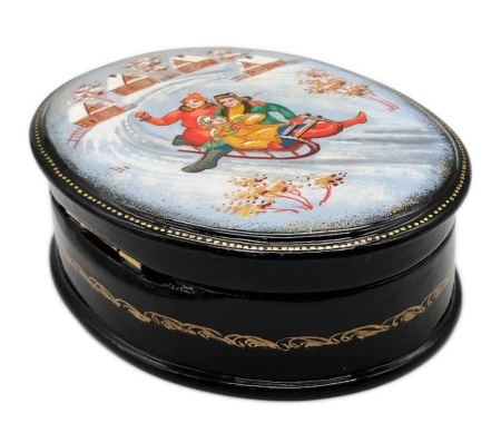 Шкатулка пейзаж "ЗИМА" 11х9 см. АРТ. 65876522