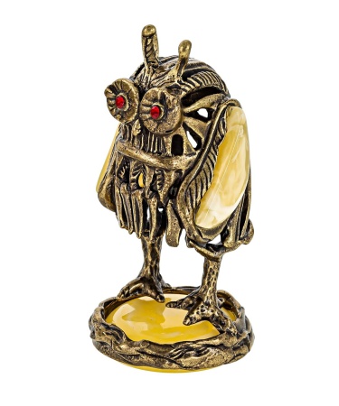 Фигурка из латуни Филин-трансформер 28х58 мм. арт. 517