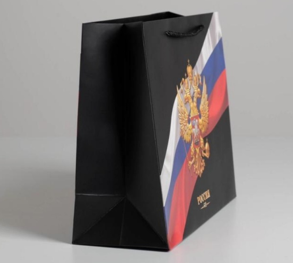 Пакет подарочный «Россия», 32 × 26 × 12 см. 473648