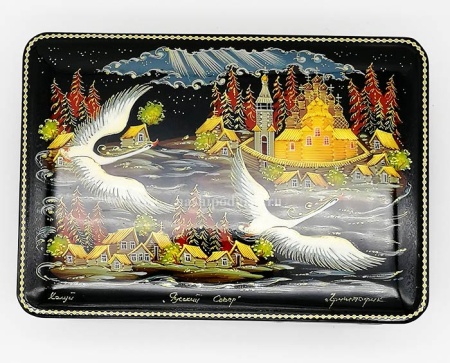 Шкатулка холуй "Русский север" 18х10см арт. 797543