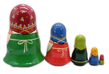Матрешка Сергиево-посадская 5 мест 12 см. арт. 7231298