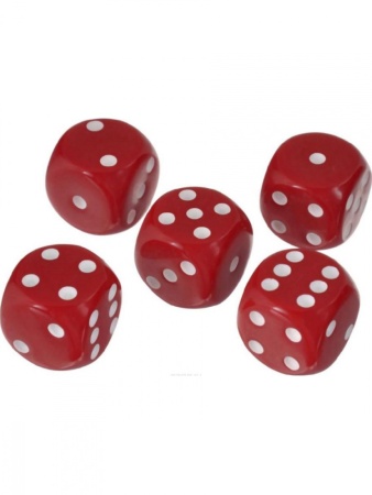 Кости игральные 36 мм (1 шт.) пластик Артикул: u60208 