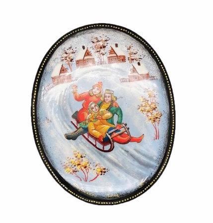 Шкатулка пейзаж "ЗИМА" 11х9 см. АРТ. 65876522