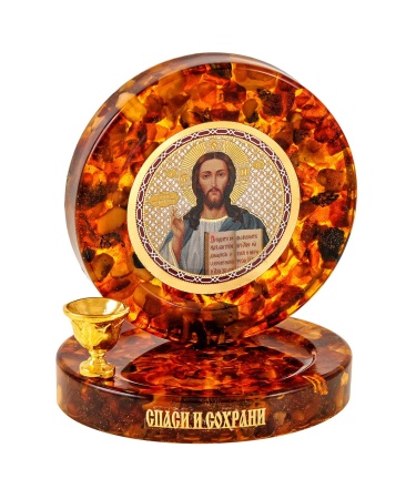 Подсвечник с иконой Господь вседержатель 60х65 мм. арт. 2171.4