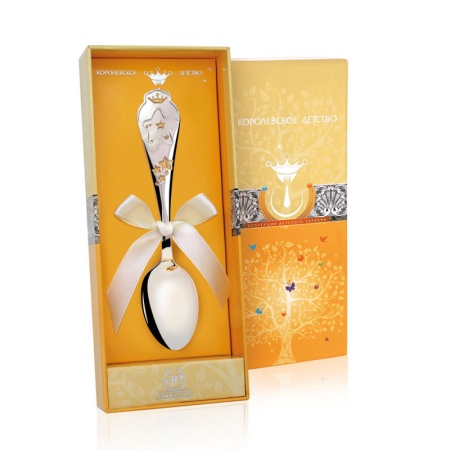 Детская ложка "Звезда" с позолотой Артикул: 441ЛЖ05002, магазин 