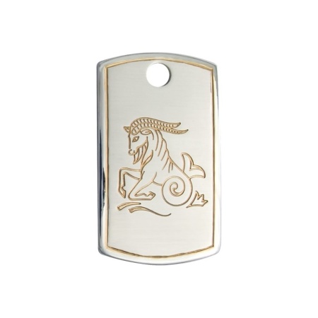 картинка Серебряная Подвеска-жетон "Козерог" Арт: 10040479К11 
