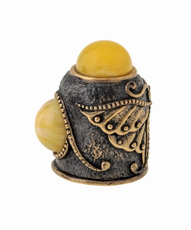 Наперсток Бабочка Ажурная с кабошоном 20х30 мм. арт. 1530