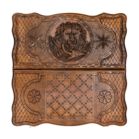 Нарды резные «Лев с добычей», Mirzoyan  Артикул: am008 