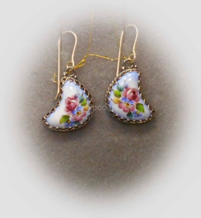 картинка Ростовская финифть Серьги арт. 1118411  картинка Ростовская финифть Серьги арт. 1118411