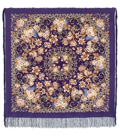 Платок шелк  «Королевский бал» 130х130см арт. 1470-13 