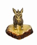 Фигурка из латуни с янтарем Ослик упрямый 44х36 мм. арт. 748