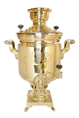 Антикварный самовар Банкой с медалями 6 л угольный  Старинный самовар ф-ки Баташева арт. 7853222 