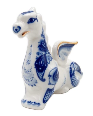 Дракон фигурка под гжель 7 см. арт. 6857278 