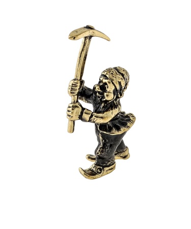 Гном с киркой маленький без подставки 15х35 мм. арт. 992.1