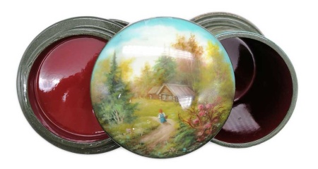 Шкатулка лаковая "Беседка летняя" 11х7 см. арт. 7687533