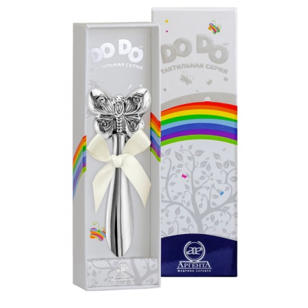 Детская серебряная погремушка "Бабочка" Артикул: 1011ПГ05001, Ф2840101, магазин 