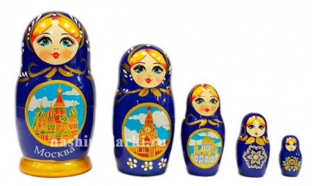 Матрешка Москва 11см 5 мест арт. 981123