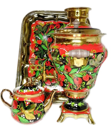 Самовар электрический расписной 3 литра "Хохлома" арт. 952622 