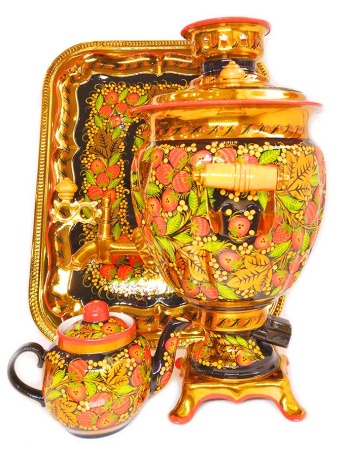 Самовар электрический набор 3 литра "Хохлома" арт. 194622