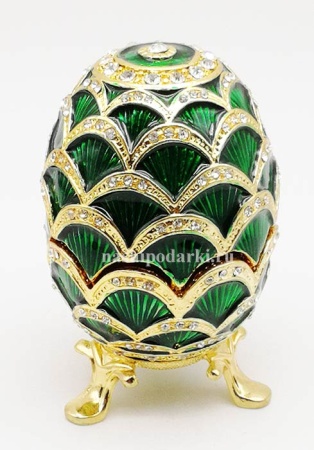 картинка Яйцо шкатулка Фаберже Шишка 9х5см арт. 765221 магазин подарков картинка Яйцо шкатулка Фаберже Шишка 9х5см арт. 765221 магазин подарков