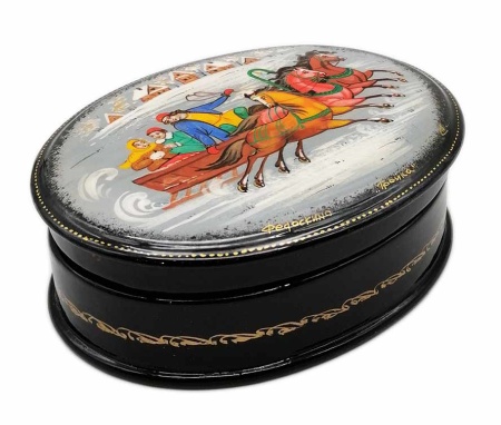 Шкатулка Русская "ЗИМА" 11х9 см. арт. 658765221