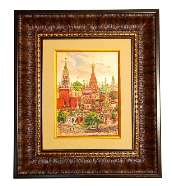 Картина офорт на меди с эмалью Москва 27х22 см арт. 6874223