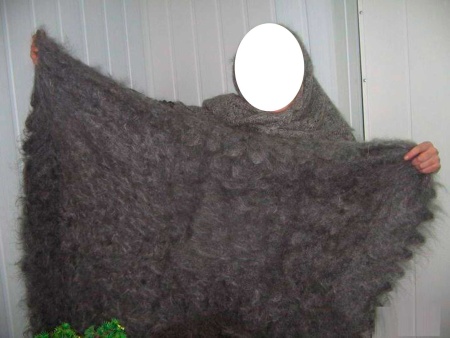 Платок пуховый набивной 