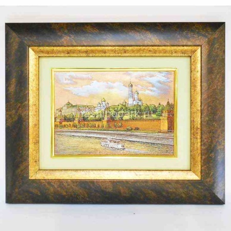 Гравюра на меди "Кремль-Набережная Москвы реки" 22х27см Арт. 290119177