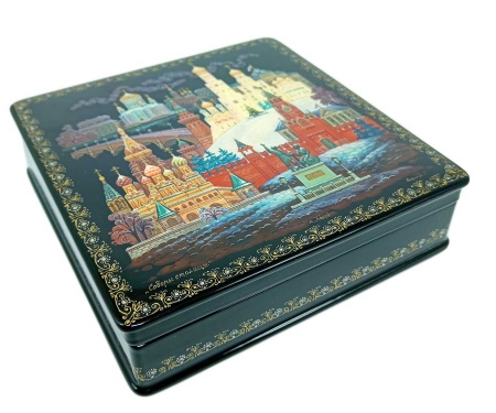 Шкатулка лаковая "Москва" 15х15 см. арт. 8564632