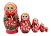 Матрешка красная 10 см. 5 мест арт. 0956722