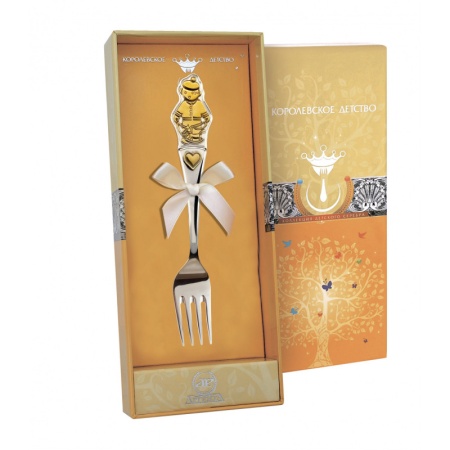 Вилка детская "Мальчик" с позолотой Артикул: 1015ВЛ05802, магазин 