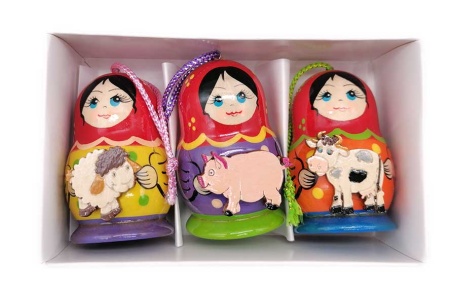 Елочные игрушки набор 6 шт. 4х6 см. арт. 5765321