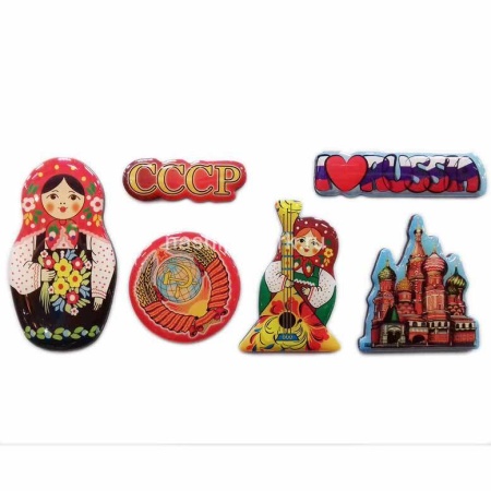 Магниты с Матрешкой из серии СССР 7х14см Арт. 140219213