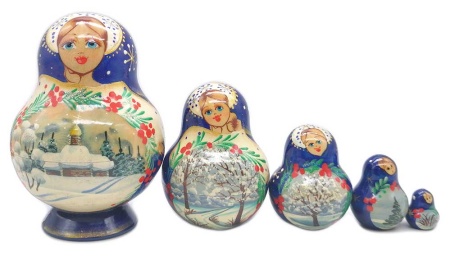 Матрешка "Зимняя рябинка" 12 см. арт. 5746754