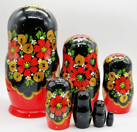 картинка Матрешка под хохлому 7 мест 21 см. арт. 587591 картинка Матрешка под хохлому 7 мест 21 см. арт. 587591