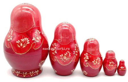 Матрешка "Деревенская" 5 мест 13 см. арт. 45643119