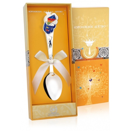 Детская серебряная ложка "Авиатор" Артикул: 737ЛЖ05007, магазин 