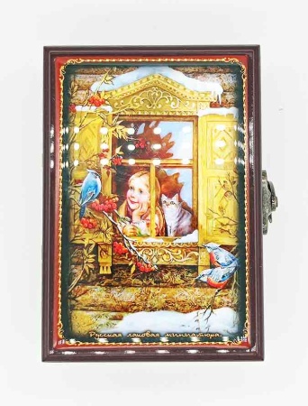 Шкатулка "В окошке" 13х9 см. арт. 967121