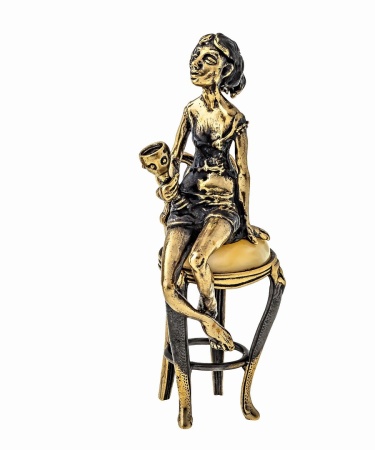 Фигурка из латуни Девушка Тоска 50х100 мм. арт. 1359