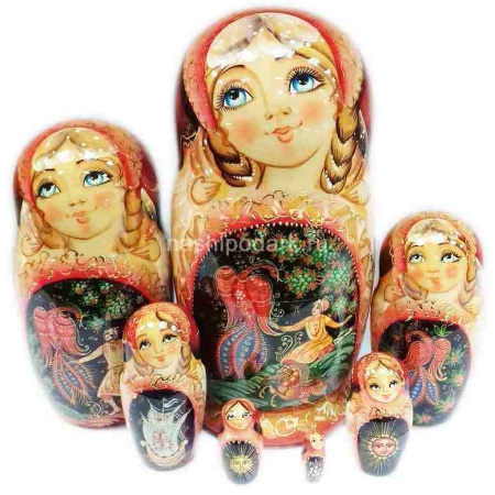 Русская матрешка "Жар Птица" 7 мест 21см Арт. 020319343