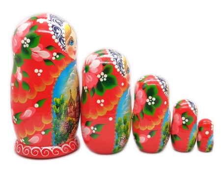 Матрешка Москва 5 мест 14 см. арт. 693227
