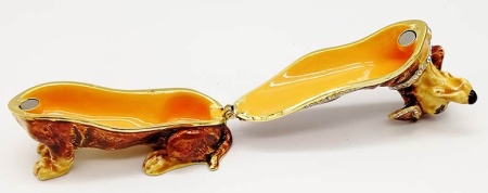 Шкатулка Фаберже такса 8х6 см. арт. 4368722 