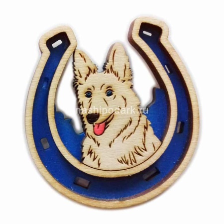 Магнит "Собачка и подкова" 6х6см Арт. 140219226