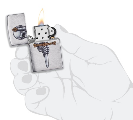 картинка Зажигалка Sword Skull Design ZIPPO 49488 магазин подарков