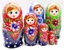 Матрешка с цветами 5 мест 16 см. арт. 777666