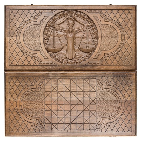 Нарды резные "Зодиак Весы", Ustyan Артикул: GU057  Нарды резные "Зодиак Весы", Ustyan Артикул: GU057