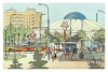 Открытка Москва Акварель м.Тульская 10х15см арт. 32