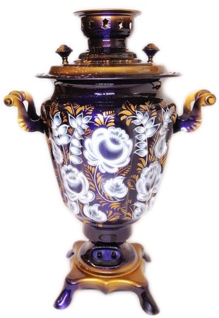 Самовар электрический 3 литра кобальт "Гжель"  арт. 5683529 